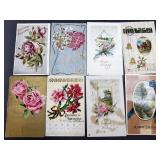 24 Antique Postcards