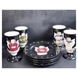 Sonoma Snowman Themed Dish Set 8 Pieces