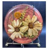 Pressed Flowers in Resin/ Lucite Coaster Holder