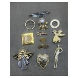 M. Katz Israel, AJC, Katï¿½s & Costume Brooch Pins
