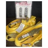 2 ERICKSON RACHET STRAPS 2 IN. X 27 FT. & PAIR