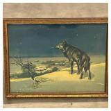 Vintage Framed Print The Lone Wolf by Alfred von