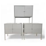 3 IKEA Lixhult Metal Cabinets