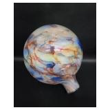 Pink & Blue Marbled Gazing Ball Art Glass