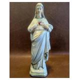 Vintage Sacret Heart of Mary Chalkware Figure
