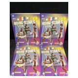 4 NBA RISING STARS BASKETBALL CARD BOOKS BY FLEER