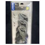 NIB KOBALT 3-PIECE GROOVE JOINT PLIERS SET