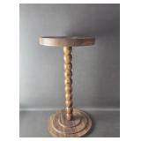 Round Wooden Spindle Side Table
