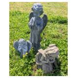 3 Garden Statues