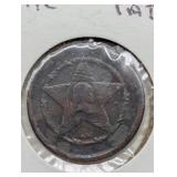 NO DATE CIVIL WAR TOKEN NOT ONE CENT