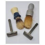 Vtg Brushes & Safety Razors