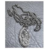 Chapel Sterling St Christopher Medal on Unmarked