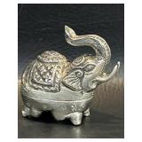 Silver Elephant Betel Box marked T90