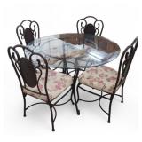 Glass Top Dining Table & 4 Chairs