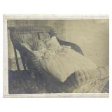 Antique Post Mortem Twin Babies Photo in Pram