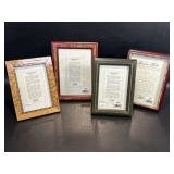 4 Fetco Marquetry Exotic Wood Picture Frames NIB