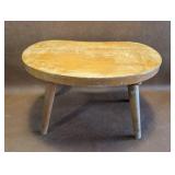 Kidney Shaped Foot Stool with Removable Legs