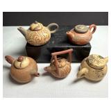 Miniature Chinese Pottery Teapots Yixing Zisha