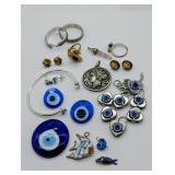 ASSORTED JEWELRY PENDANTS EARRINGS CHARMS RINGS