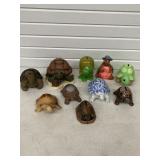 CERAMIC & RESIN TURTLE BANKS & CANDLES