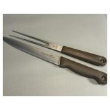 JA Henckels NOS Carving Set Knife & Fork, Plastic