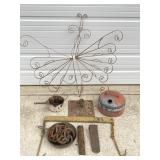 METAL WALL ART, ANIMAL PROCESSING HOOKS, CAST