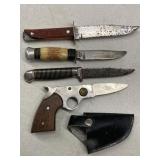 KNIVES MOCK HANGUN LOCK BLADE W/ SHEATH & 3