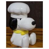 Vtg Chef Cook Snoopy Cookie Jar Japan