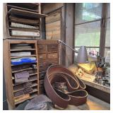 Stack of Sanding & Misc. on Workbench