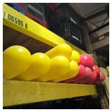Stack of Plastic Bollard Covers on Rack