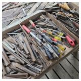 3 Flats of Chisels, Punches, Files, & Rasps