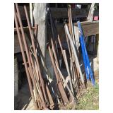 Lot of Steel Handle Tools, Pry Bars +++