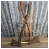 Vintage Axe Pair w/ True Temper Flint Edge