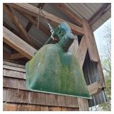 Large Benjamin Green Enamel Light by Pizza Oven