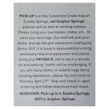 Pick-up Notice / Instructions