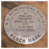 U.S. Geological Survey Mt. Phillips Elevation Mark