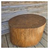 27" Diameter Solid Wood Stump Table