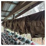 Row of Weathered Vintage Boy Scouts Backpacks
