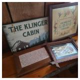 Lot of Rustic Frames / Needlepoint Art