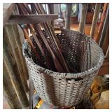 Large Basket of Paddles & Rods