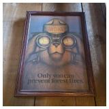 Smokey Bear Forest Fire Art
