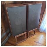 Pair of Vintage ADS L810 Speakers w/ Oak Stands