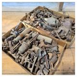 Two Flats of Misc. Antique Saw Hardware