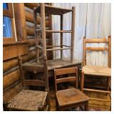 Childrens Chairs & Rustic Furniture Lot