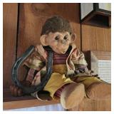 Lucky Monkey on a Shelf
