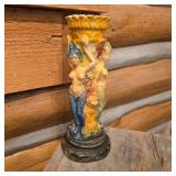 Retro Painted Resin Exotic Ladies Candle Holder