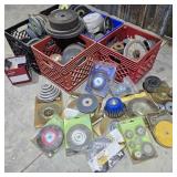 Large Lot: Crates of Grinder & Wire Wheels