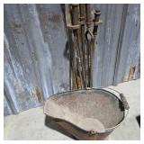 Iron Fireplace Tools & Coal Hod
