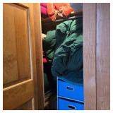 Contents of Closet: Packing Blankets & Storage