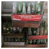 Lot of Antique Coca-Cola / Soda Crates & Bottles